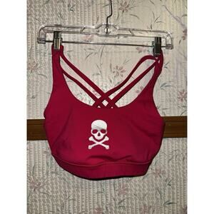 Lululemon Pink With Skull Sports Bra Size 6
